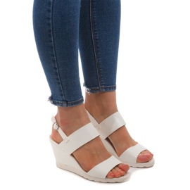 Sandali con zeppa EL-18 Bianco