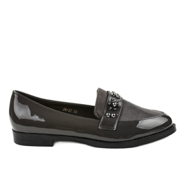 BM Scarpe slip-on grigie con borchie JN-27 grigio