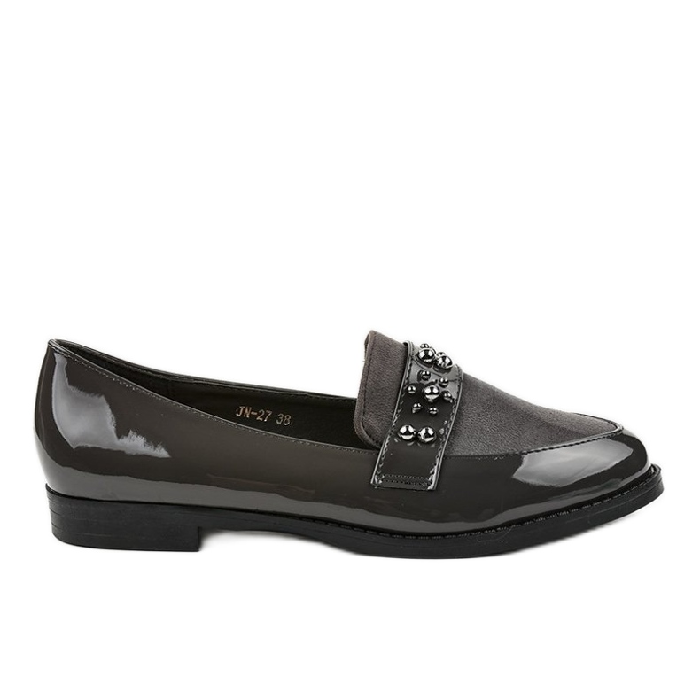 BM Scarpe slip-on grigie con borchie JN-27 grigio