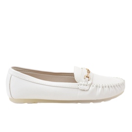 Mocassino ballerina in ecopelle bianca FM3102A