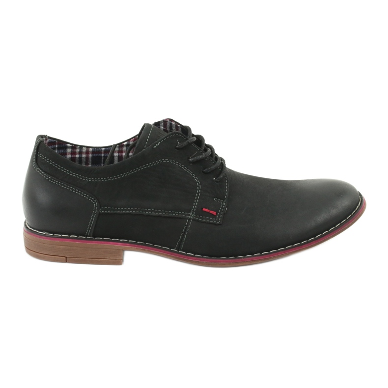 Scarpe stringate da uomo American Club CY01 nere nero