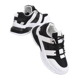 Scarpe sportive da donna nere e bianche LA86P Black bianco nero