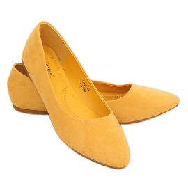 Ballerine in camoscio liscio miele CC212P Mustand giallo