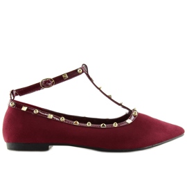 Ballerine con borchie bordeaux 127-13 Dk Red II Genere rosso