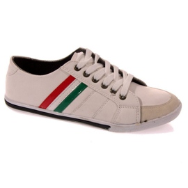 Sneakers Con La Bandiera Dell'Italia 807 Bianco nero