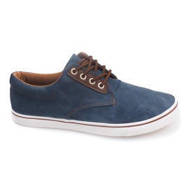 Sneakers casual da uomo 61027 Blu marino blu navy