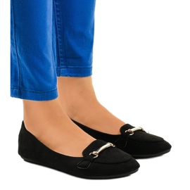 Mocassini neri ballerine 2S2018-56 nero