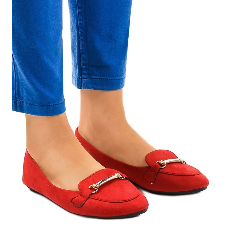 Mocassini rossi ballerine 2S2018-56 rosso