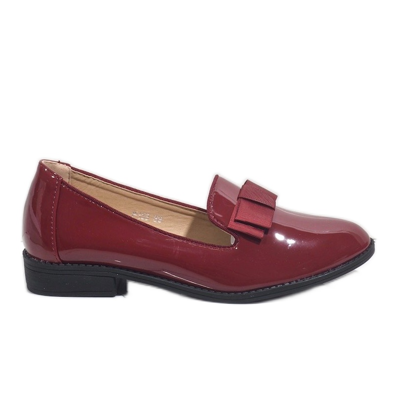 Mocassini donna rossi con fiocco F158 rosso