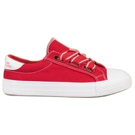 SHELOVET Comode scarpe da ginnastica in tessuto rosso