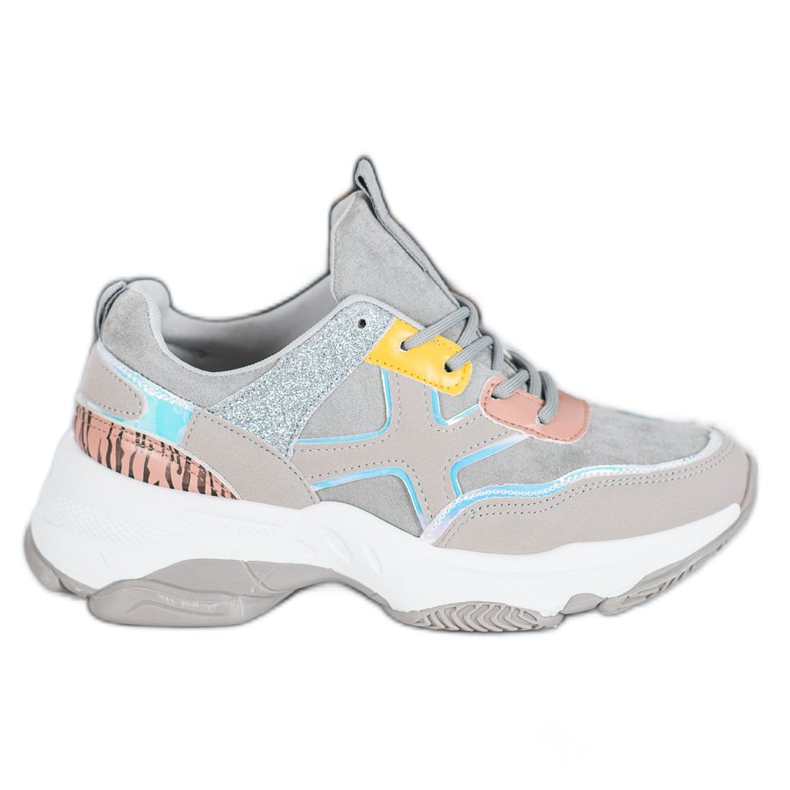 Marquiz Sneakers alla moda sulla piattaforma grigio multicolore