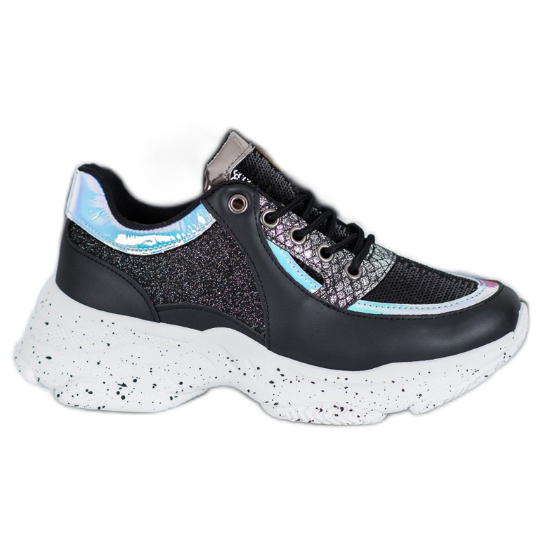 SHELOVET Sneakers Con Paillettes Sulla Piattaforma nero multicolore
