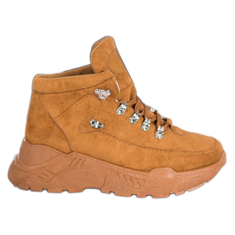 Queentina Sneakers in pelle scamosciata marrone