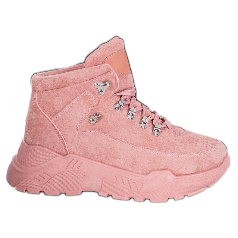 Queentina Sneakers in pelle scamosciata rosa