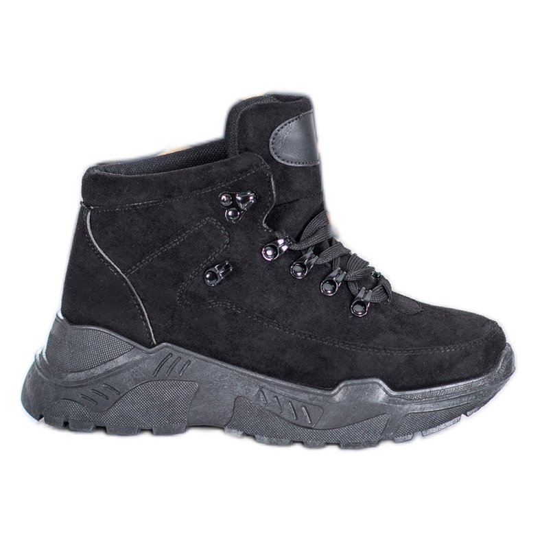 Queentina Sneakers in pelle scamosciata nero
