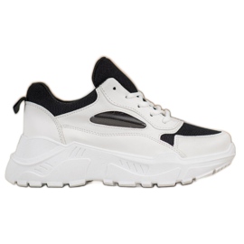 SHELOVET Scarpe da ginnastica comode bianco nero