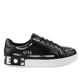 Sneakers nere decorate con borchie G272 nero