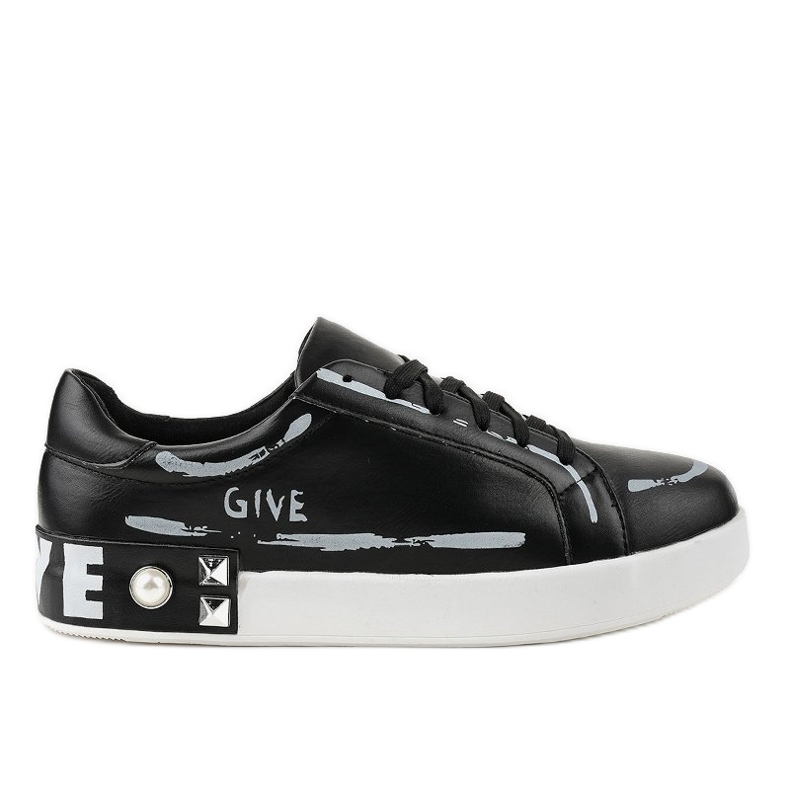Sneakers nere decorate con borchie G272 nero