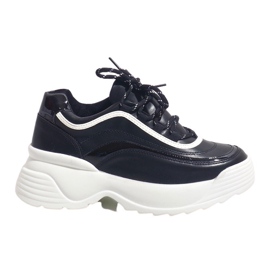 Sneakers sportive nere in ecopelle 7918-Y nero