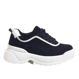 Sneakers sportive nere in ecopelle 7917-Y nero
