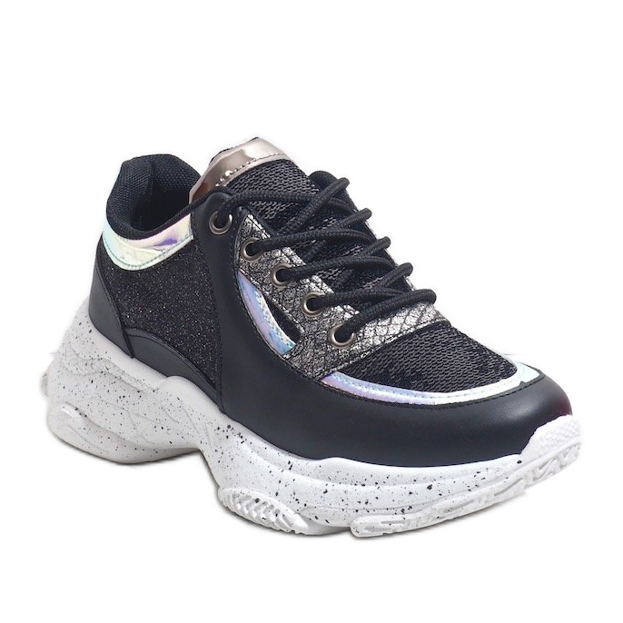 Sneakers sportive nere con HL-08 nero