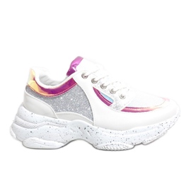 Sneakers sportive bianche con HL-08 bianco multicolore
