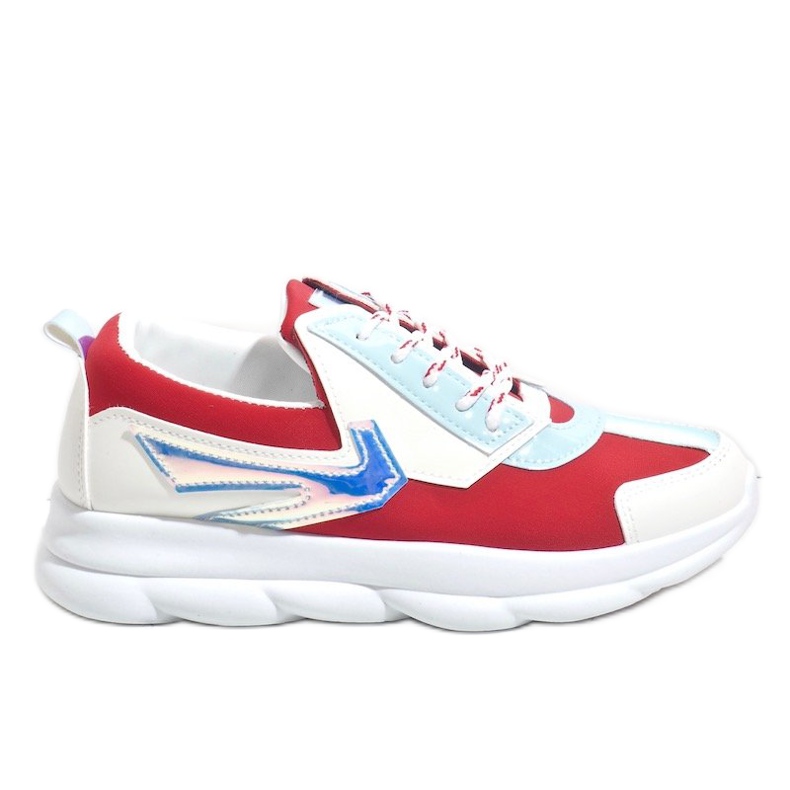 Sneakers sportive bianche da donna W-3112 bianca rosso multicolore