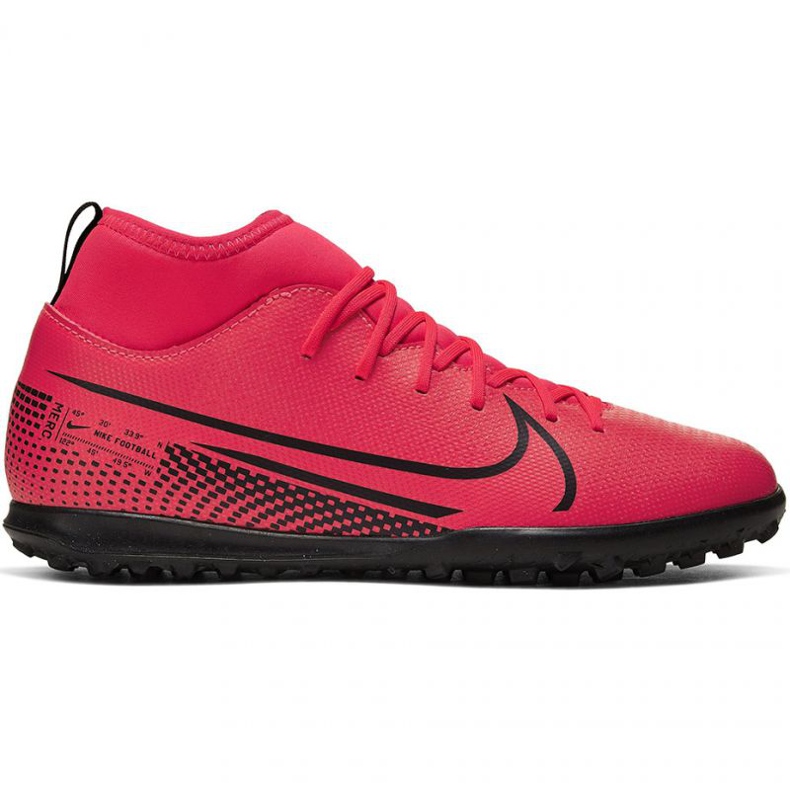 Nike Mercurial Superfly 7 Club Tf Jr AT8156-606 scarpe da calcio rosso arance e rosse