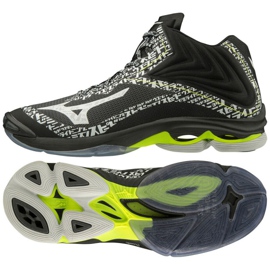 Mizuno Wave Lightning Z6 Mid M V1GA200698 scarpe da pallavolo nero nero