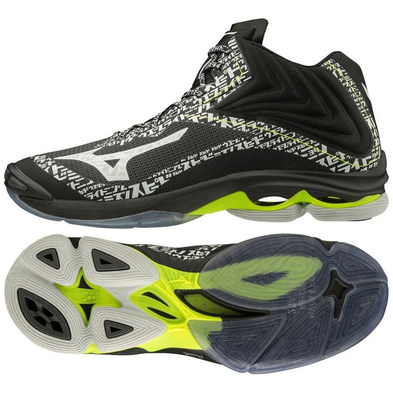 Mizuno Wave Lightning Z6 Mid M V1GA200698 scarpe da pallavolo nero nero