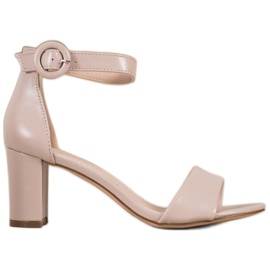 Evento Sandali classici con tacco alto beige