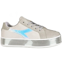 Ideal Shoes Sneakers Con Effetto Holo grigio
