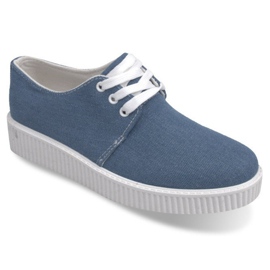 Stivali Creepers Sulla Piattaforma Blu SB-A11
