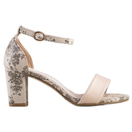 Goodin Sandali alla moda con pizzo marrone