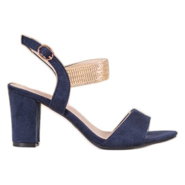 Filippo Sandali con cintura dorata blu giallo