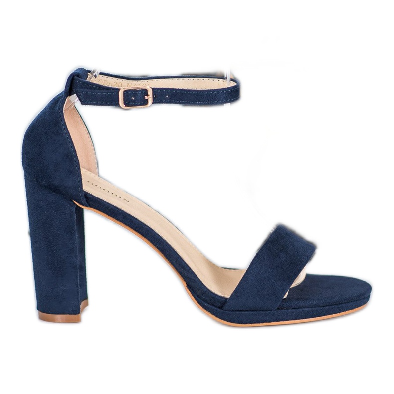 Goodin Sandali in pelle scamosciata su un bar blu
