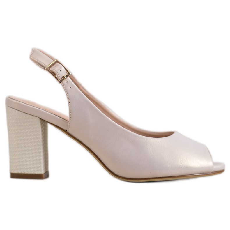 Sergio Leone Eleganti sandali aperti in punta marrone