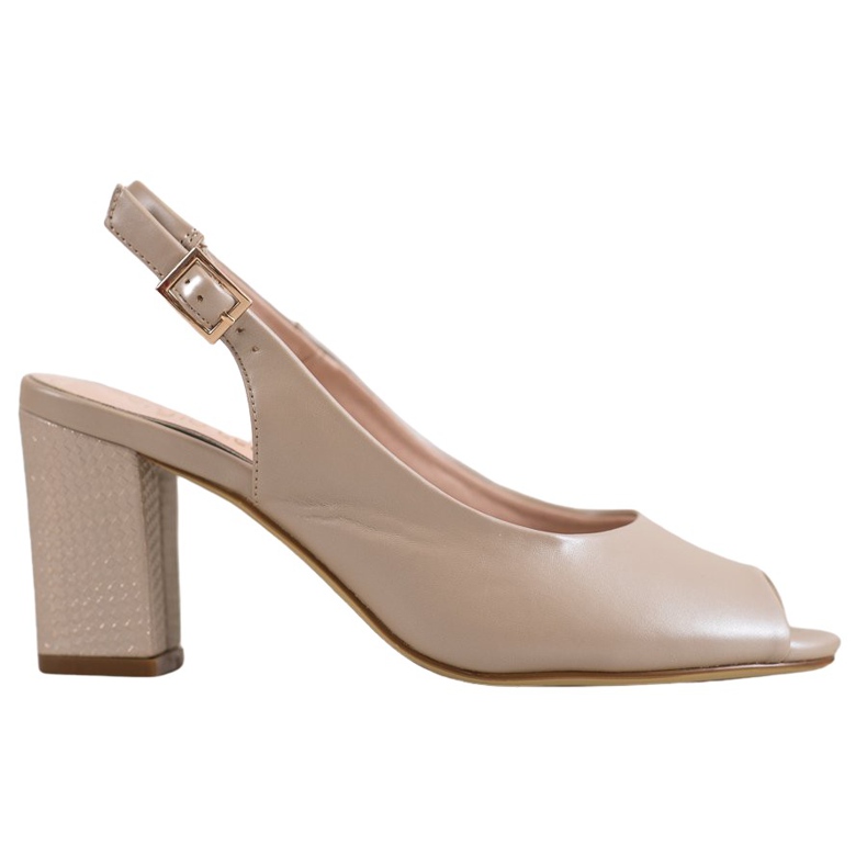 Sergio Leone Eleganti sandali aperti in punta beige