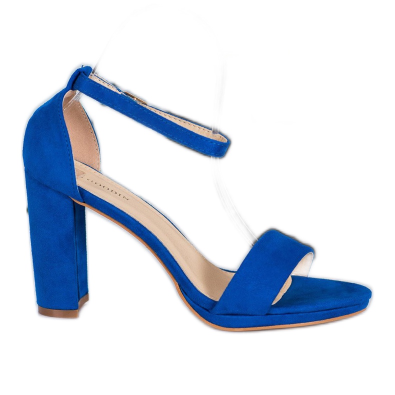 Goodin Sandali in pelle scamosciata su un bar blu