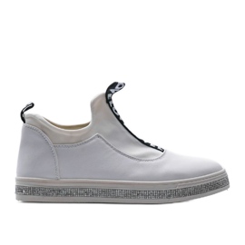 Sneakers Slip-On in Lycra Bianche 1155-Y bianco