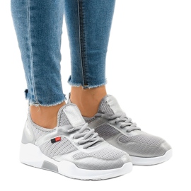 Scarpe sportive da donna grigie SH809 grigio