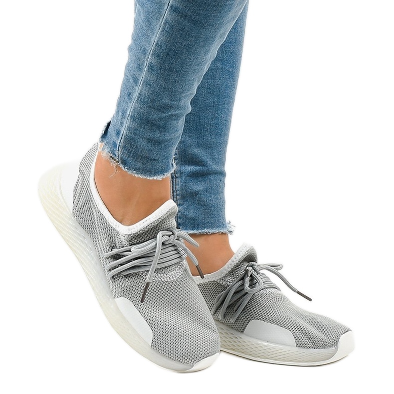 Scarpe sportive da donna grigie B-6851 grigio