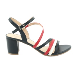 Sandali Caprice scarpe da donna 28304 bianco rosso marina