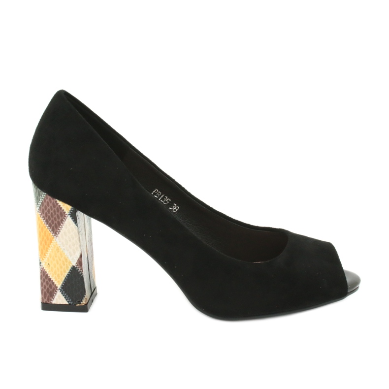Décolleté in camoscio Sergio Leone PB135 nere nero