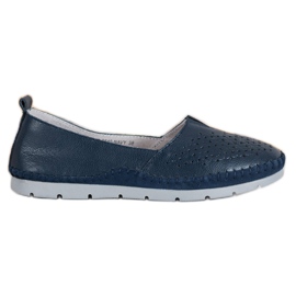 Evento Sneakers Traforate Con Ecopelle blu navy blu