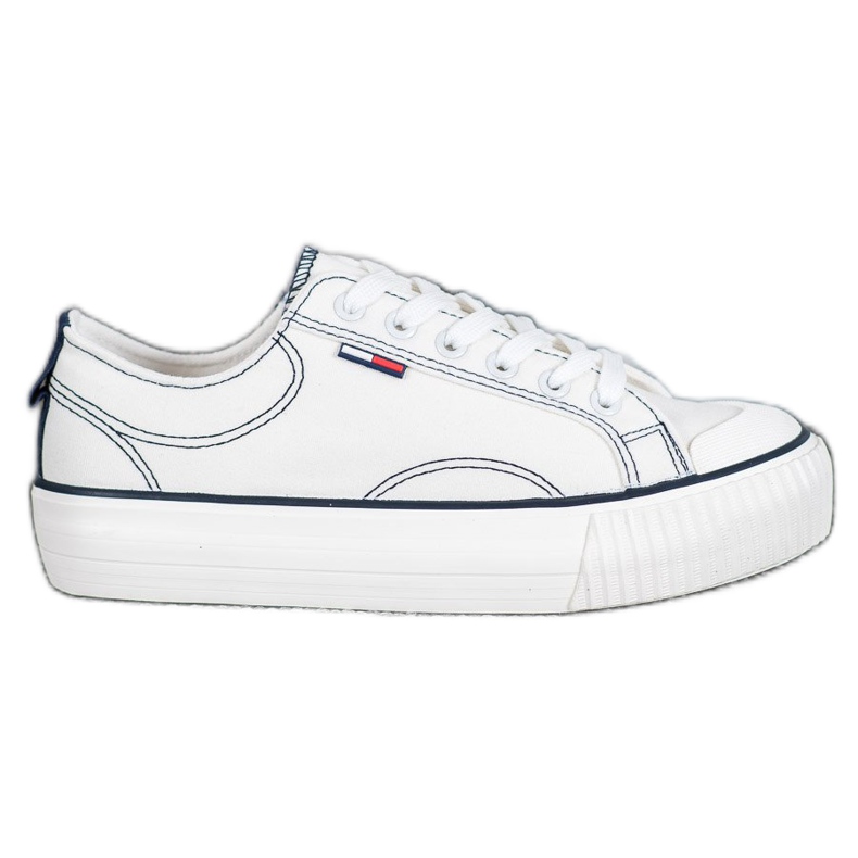 SHELOVET Sneakers bianche sulla piattaforma bianca