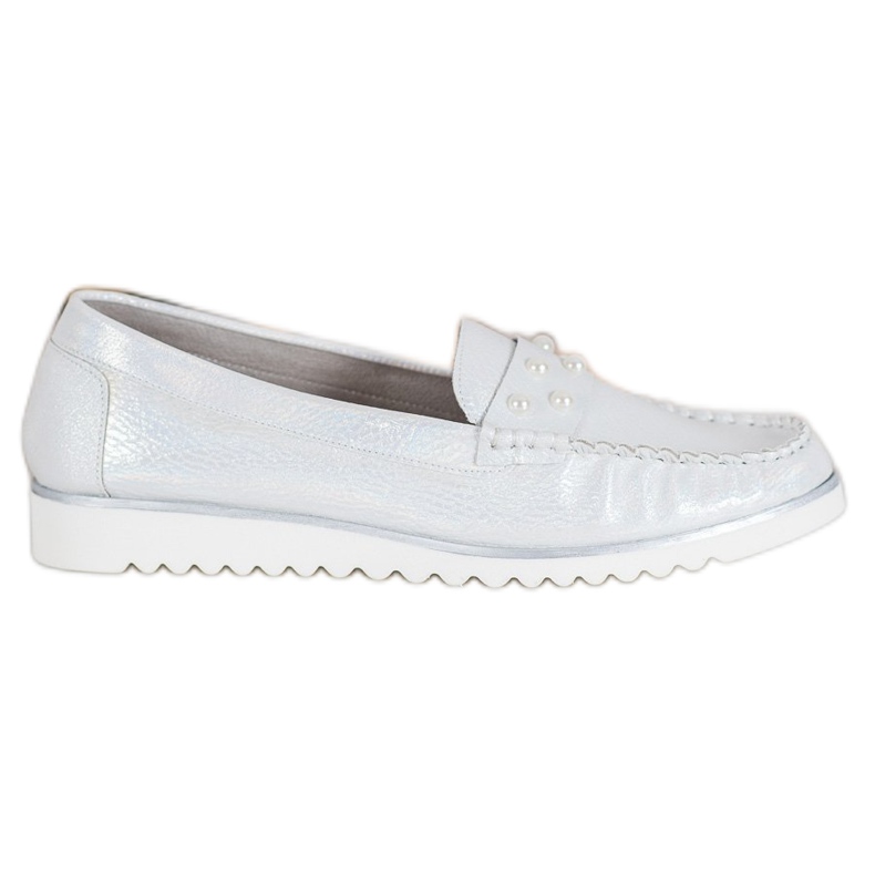 Sergio Leone Mocassini Con Perle grigio