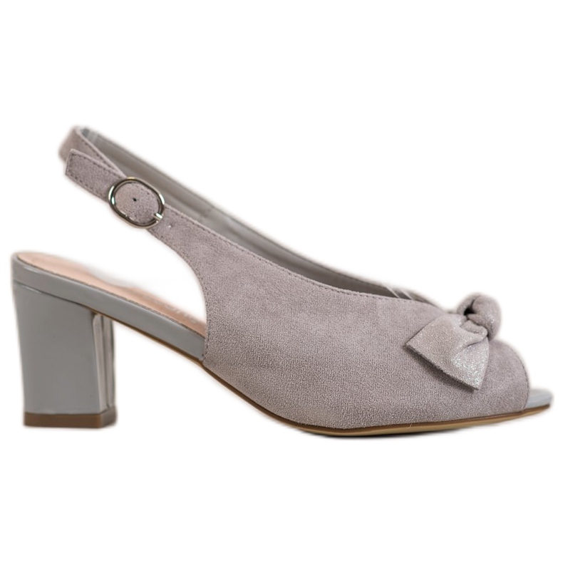 Sergio Leone Sandali Open Toe Con Fiocco grigio