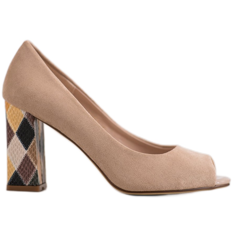 Sergio Leone Décolleté Con Tacco Fantasia beige