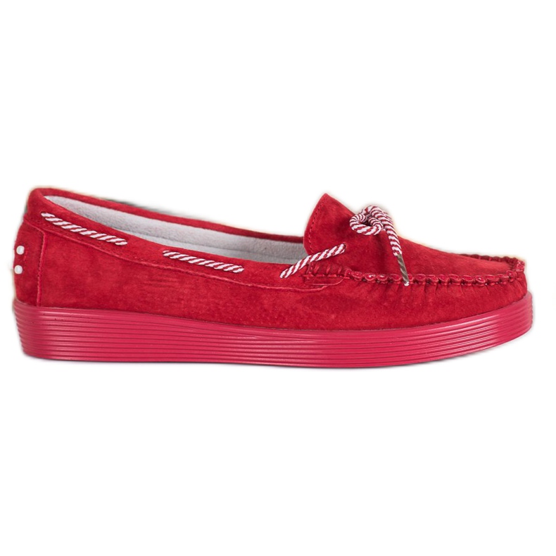Filippo Mocassini classici in pelle rosso